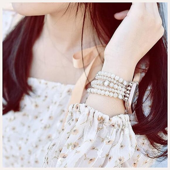 Bracelet Compatible with Apple Watch Band 38mm 40mm 41mm Women, Starlight - Picture 6 of 6